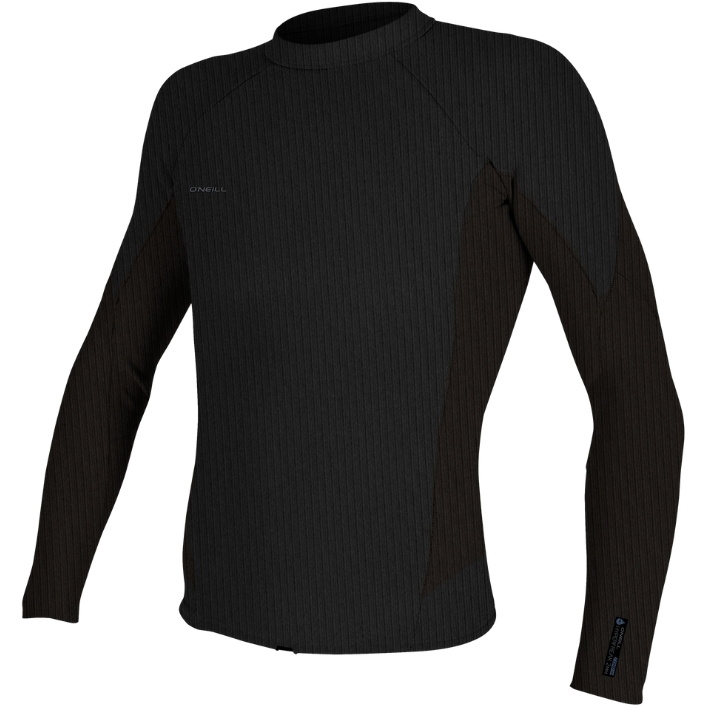2024 O'Neill Da Uomo Hyperfreak Comp -X 2mm Top Per Muta A Maniche Lunghe 5488 - Black / Gun Metal